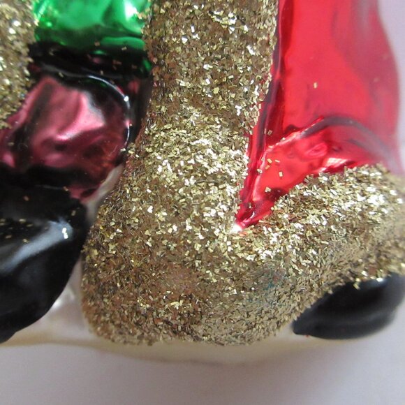 Inge Glas Christmas Ornament Yuletide Visitor Santa Signed Artist EM Merck 1997 - Picture 11 of 16